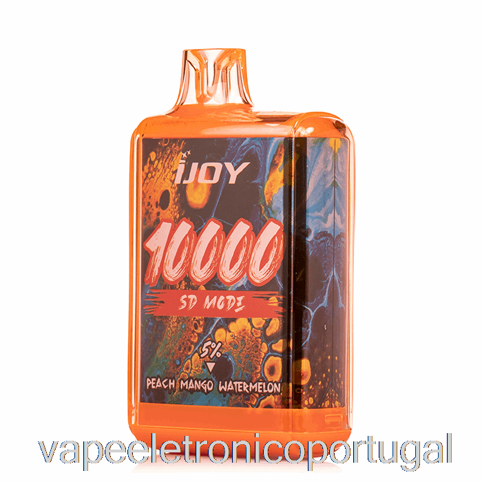 Vape Eletrônico Ijoy Bar Sd10000 Descartável Pêssego Manga Melancia